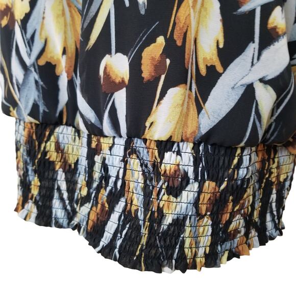 THALIA SODI Women's Blouse Cold Shoulders Multicolor Short Sleeve Size L/G - Picture 3 of 10